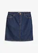 Gonna di jeans low stretch, vita media, bonprix