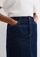 Gonna di jeans low stretch, vita media, bonprix