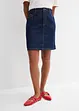 Gonna di jeans low stretch, vita media, bonprix