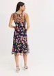 Abito midi con ricamo floreale, bonprix
