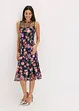 Abito midi con ricamo floreale, bonprix