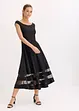 Abito con spalle scoperte, pizzo e cintura, bonprix