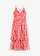 Abito midi in tulle fine con volant, bonprix