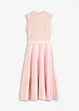 Abito midi in satin lucido con pizzo, bonprix