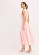 Abito midi in satin lucido con pizzo, bonprix