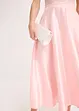 Abito midi in satin lucido con pizzo, bonprix