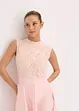 Abito midi in satin lucido con pizzo, bonprix