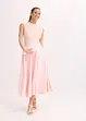 Abito midi in satin lucido con pizzo, bonprix