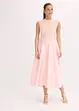 Abito midi in satin lucido con pizzo, bonprix