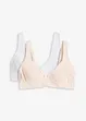 Reggiseno t-shirt non imbottito con ferretto e cotone biologico (pacco da 2), bonprix