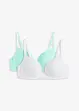Reggiseno push-up senza ferretto con cotone (pacco da 2), bonprix