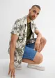 Camicia a maniche corte in viscosa, slim fit, bonprix