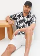 Camicia a maniche corte in viscosa, slim fit, bonprix