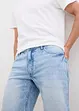 Bermuda in jeans con orli aperti, relaxed fit, bonprix