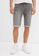 Bermuda elasticizzati in jeans con fondo risvoltato, regular fit, bonprix