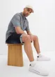 Bermuda elasticizzati in jeans con fondo risvoltato, regular fit, bonprix