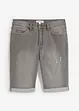 Bermuda elasticizzati in jeans con fondo risvoltato, regular fit, bonprix