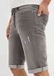 Bermuda elasticizzati in jeans con fondo risvoltato, regular fit, bonprix