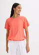 Blusa a maniche corte in misto viscosa morbido, bonprix