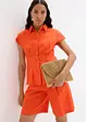 Blusa a maniche corte in misto lino fresco e leggero, bonprix
