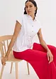 Blusa a maniche corte in misto lino fresco e leggero, bonprix