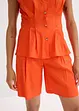 Blusa a maniche corte in misto lino fresco e leggero, bonprix
