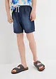 Pantaloncini di jeans con cinta elastica in cotone biologico, regular fit, bonprix