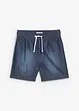 Pantaloncini di jeans con cinta elastica in cotone biologico, regular fit, bonprix