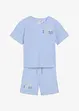 T-shirt in piquet e pantaloni corti (set 2 pezzi) in cotone biologico, bonprix