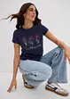 T-shirt basic con stampa (pacco da 2), bonprix