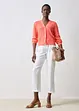 Cardigan traforato in misto lino, bonprix