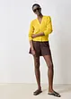 Cardigan traforato in misto lino, bonprix