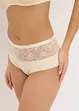 Culotte a vita alta laser cut con pizzo delicato, bonprix