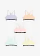 Reggiseno bustier con cotone biologico morbido (pacco da 5), bonprix