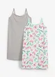 Camicia da notte con cotone biologico morbido (pacco da 2), bonprix