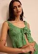 Top con stringatura e effetto operato, bonprix