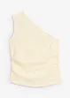 Top monospalla con effetto strutturato, bonprix