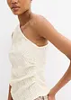 Top monospalla con effetto strutturato, bonprix