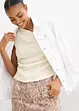 Top monospalla con effetto strutturato, bonprix