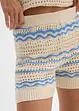 Shorts di maglia in misto cotone e lino fresco e leggero, bonprix