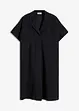 Abito largo in cotone con piega, bonprix