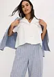 Blusa cropped a maniche corte in popeline di cotone, bonprix