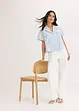 Blusa cropped a maniche corte in popeline di cotone, bonprix