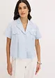 Blusa cropped a maniche corte in popeline di cotone, bonprix