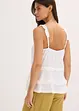 Top con spalline sottili e ruches, bonprix