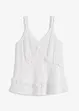 Top con spalline sottili e ruches, bonprix