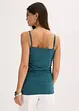 Top con spalline sottili e arricciature, bonprix