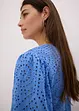 Blusa con ricamo traforato e maniche a sbuffo, bonprix