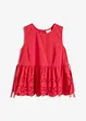 Top con spacco e ricami traforati, bonprix