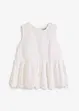 Top con spacco e ricami traforati, bonprix